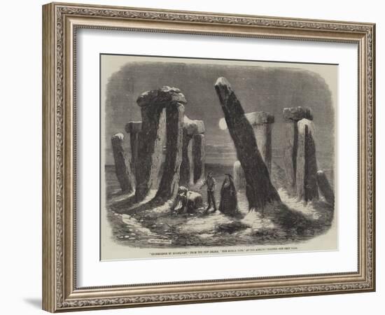 Stonehenge by Moonlight, from the New Drama, The Borgia Ring, at the Adelphi Theatre-Thomas Harrington Wilson-Framed Giclee Print