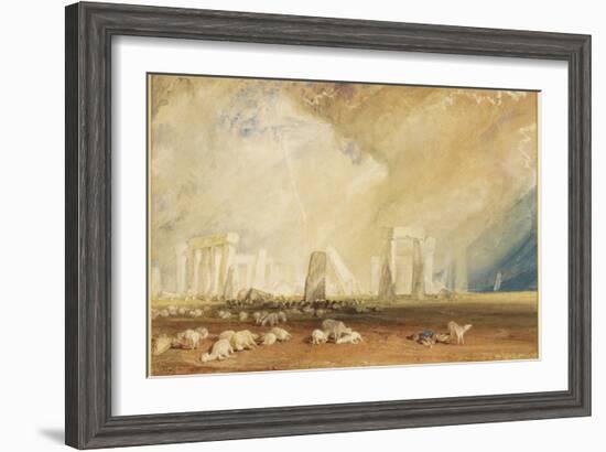 Stonehenge During a Storm-J. M. W. Turner-Framed Giclee Print