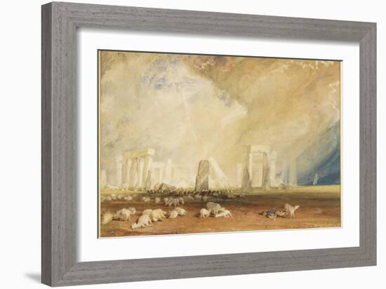 Stonehenge During a Storm-J. M. W. Turner-Framed Giclee Print