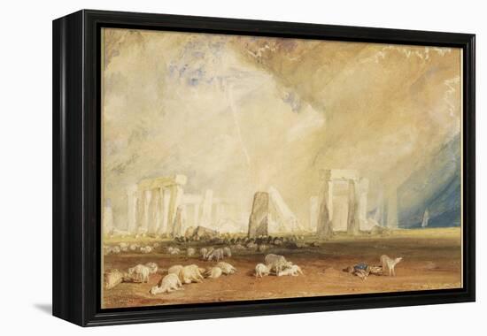 Stonehenge During a Storm-J. M. W. Turner-Framed Premier Image Canvas