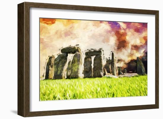 Stonehenge II - In the Style of Oil Painting-Philippe Hugonnard-Framed Giclee Print