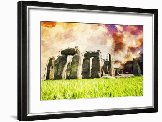 Stonehenge II - In the Style of Oil Painting-Philippe Hugonnard-Framed Giclee Print