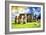 Stonehenge - In the Style of Oil Painting-Philippe Hugonnard-Framed Giclee Print