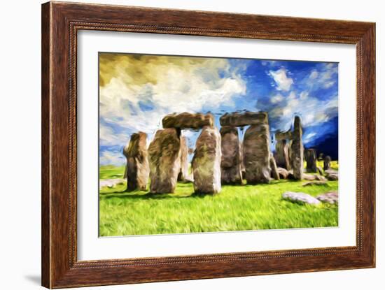 Stonehenge - In the Style of Oil Painting-Philippe Hugonnard-Framed Giclee Print