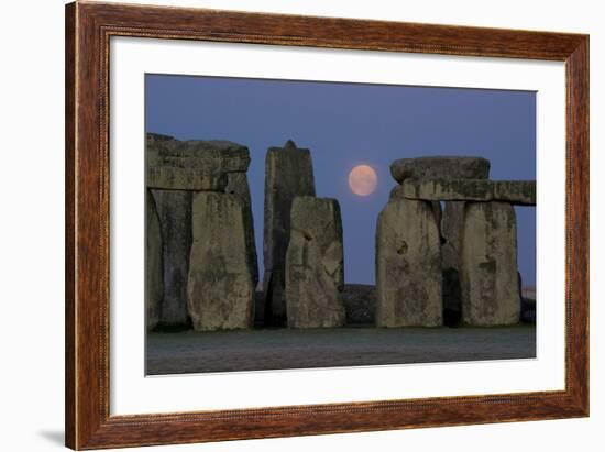 Stonehenge Moon-Charles Bowman-Framed Photographic Print