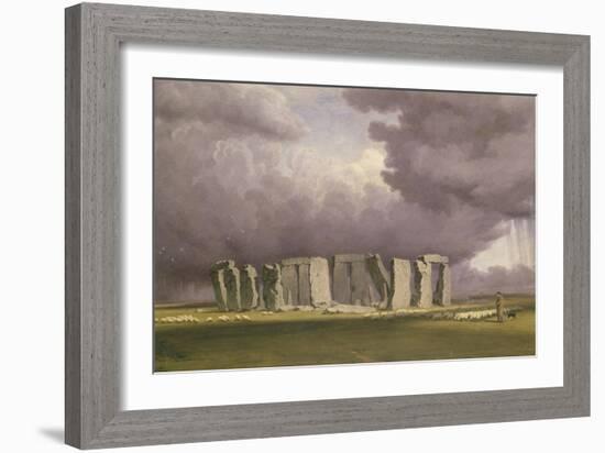 Stonehenge: Stormy Day, 1846-J. M. W. Turner-Framed Giclee Print
