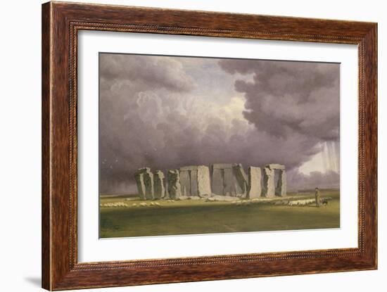 Stonehenge: Stormy Day, 1846-J. M. W. Turner-Framed Giclee Print