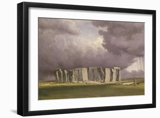 Stonehenge: Stormy Day, 1846-J. M. W. Turner-Framed Giclee Print