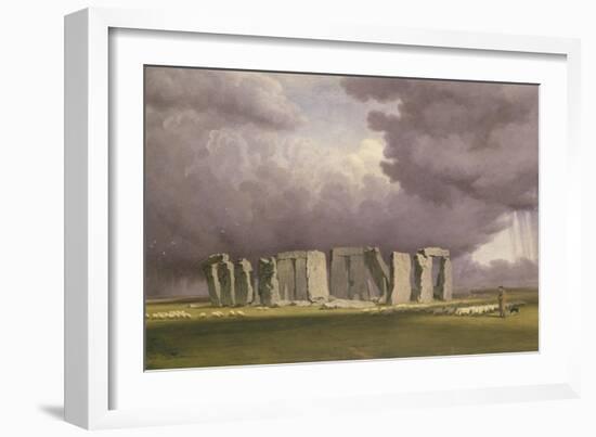 Stonehenge: Stormy Day, 1846-J. M. W. Turner-Framed Giclee Print