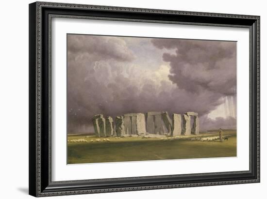 Stonehenge: Stormy Day, 1846-J. M. W. Turner-Framed Giclee Print