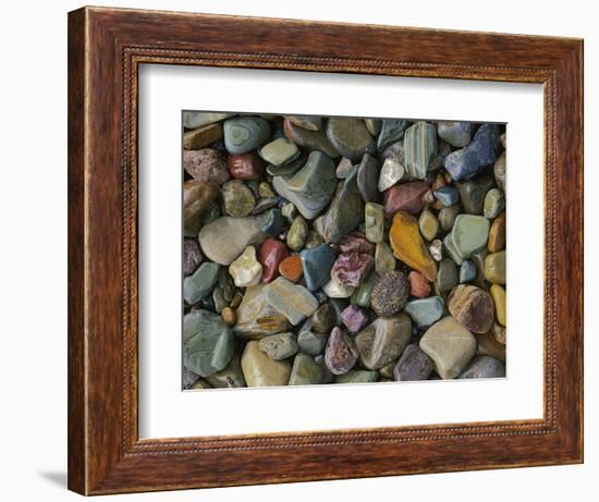 Stones Along St Mary Lake, Glacier National Park, Montana, USA-Charles Gurche-Framed Photographic Print