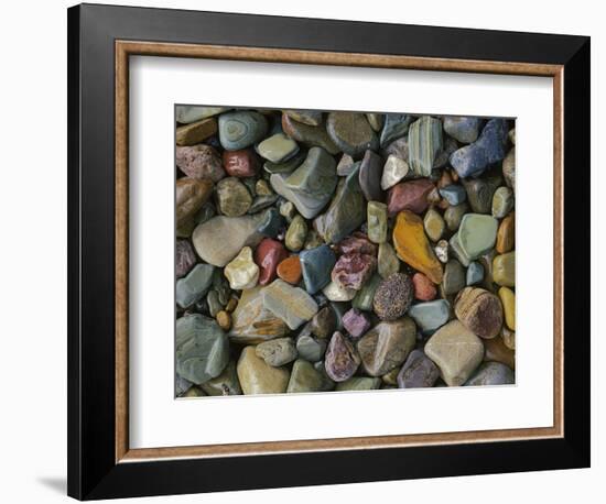 Stones Along St Mary Lake, Glacier National Park, Montana, USA-Charles Gurche-Framed Photographic Print