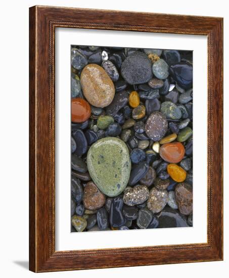 Stones, Lopez Island, Agate Beach County, Washington, USA-Charles Gurche-Framed Photographic Print