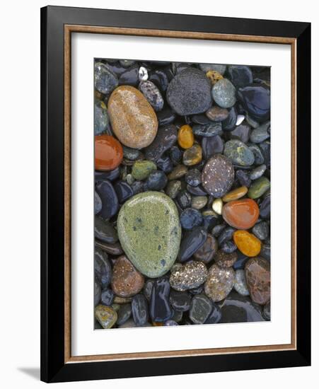 Stones, Lopez Island, Agate Beach County, Washington, USA-Charles Gurche-Framed Photographic Print