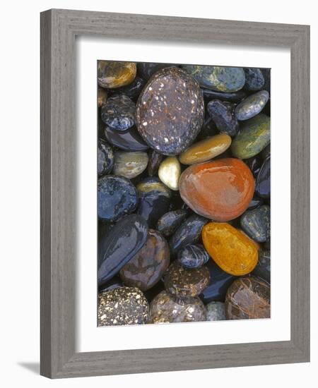 Stones, Lopez Island, Agate Beach County, Washington, USA-Charles Gurche-Framed Photographic Print