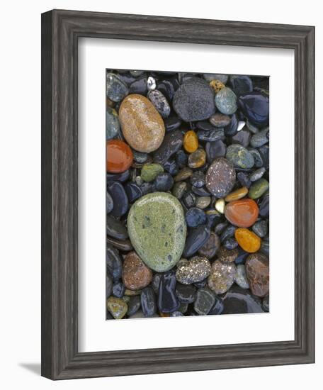 Stones, Lopez Island, Agate Beach County, Washington, USA-Charles Gurche-Framed Photographic Print