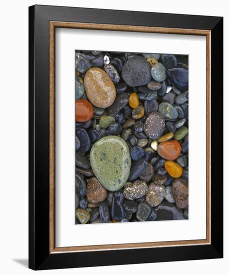 Stones, Lopez Island, Agate Beach County, Washington, USA-Charles Gurche-Framed Photographic Print