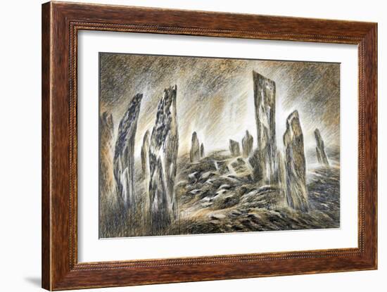 Stones of Callanish, Lewis, c.1983-Isabel Alexander-Framed Giclee Print