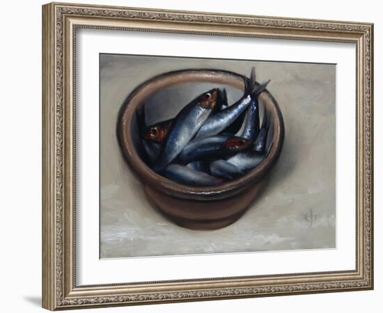 Stoneware Bowl, Full of Sprats, 2013-James Gillick-Framed Giclee Print