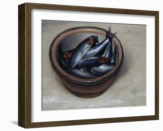 Stoneware Bowl, Full of Sprats, 2013-James Gillick-Framed Giclee Print