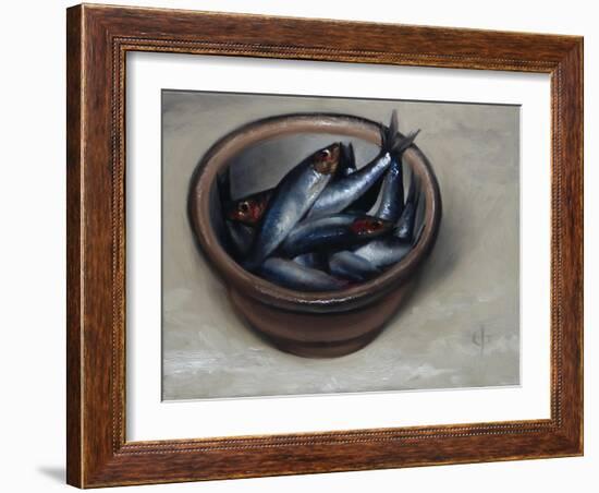 Stoneware Bowl, Full of Sprats, 2013-James Gillick-Framed Giclee Print