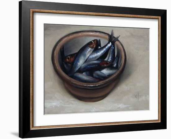 Stoneware Bowl, Full of Sprats, 2013-James Gillick-Framed Giclee Print