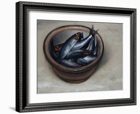 Stoneware Bowl, Full of Sprats, 2013-James Gillick-Framed Giclee Print