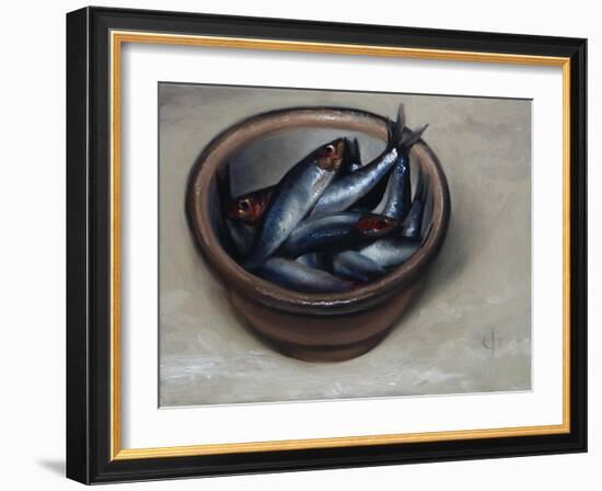 Stoneware Bowl, Full of Sprats, 2013-James Gillick-Framed Giclee Print