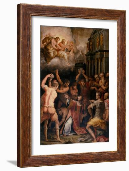 Stoning of St. Stephen, 1571-Giorgio Vasari-Framed Giclee Print