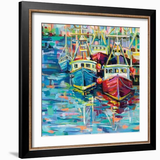 Stonington Docks-Jeanette Vertentes-Framed Art Print