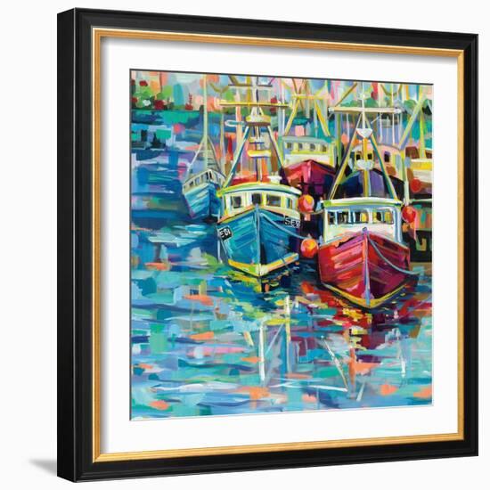 Stonington Docks-Jeanette Vertentes-Framed Art Print