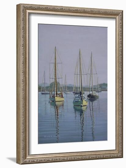 Stonington Sail Boats-Bruce Dumas-Framed Giclee Print