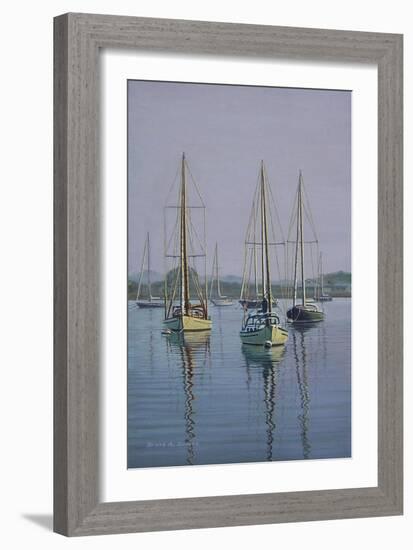 Stonington Sail Boats-Bruce Dumas-Framed Giclee Print