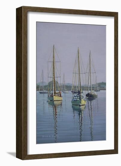 Stonington Sail Boats-Bruce Dumas-Framed Giclee Print