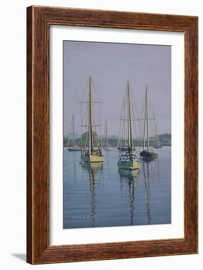 Stonington Sail Boats-Bruce Dumas-Framed Giclee Print