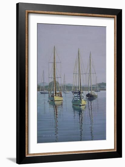 Stonington Sail Boats-Bruce Dumas-Framed Giclee Print