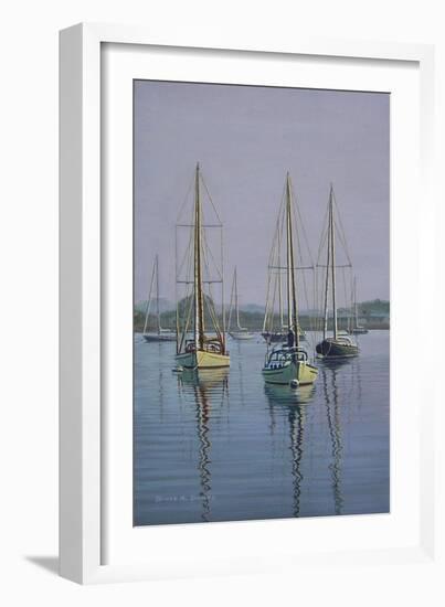 Stonington Sail Boats-Bruce Dumas-Framed Giclee Print