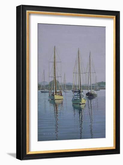 Stonington Sail Boats-Bruce Dumas-Framed Giclee Print