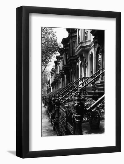 Stoops on 19Th Century Brooklyn Row Houses-Karen Tweedy-Holmes-Framed Photographic Print