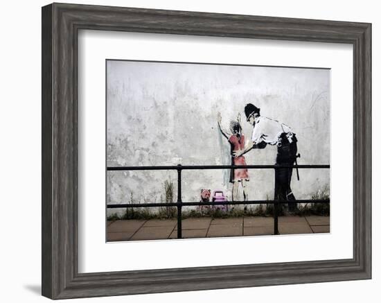 Stop and search-Banksy-Framed Art Print