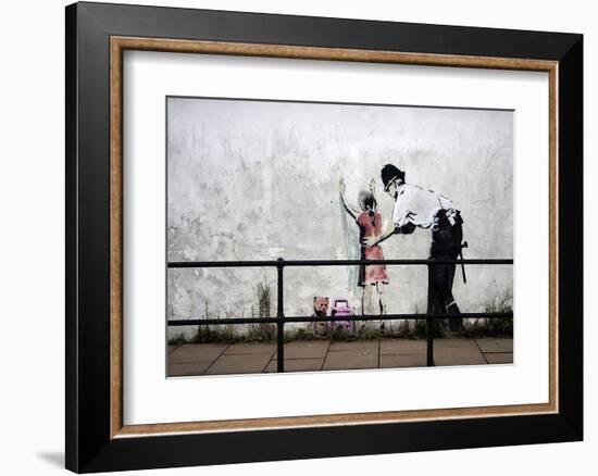 Stop and search-Banksy-Framed Art Print