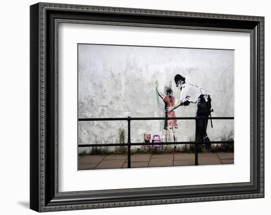 Stop and search-Banksy-Framed Art Print