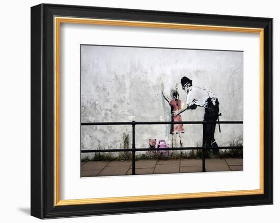 Stop and search-Banksy-Framed Art Print