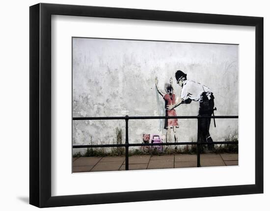 Stop and search-Banksy-Framed Art Print