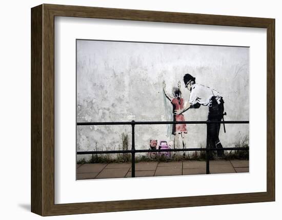 Stop and search-Banksy-Framed Art Print