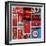 Stop Light Red Collage-Gail Peck-Framed Photo