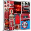 Stop Light Red Collage-Gail Peck-Mounted Photo