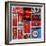 Stop Light Red Collage-Gail Peck-Framed Photographic Print