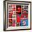 Stop Light Red Collage-Gail Peck-Framed Photographic Print