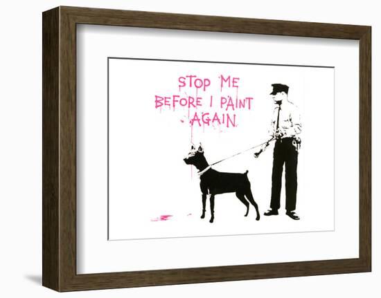 Stop me before I paint again-Banksy-Framed Giclee Print